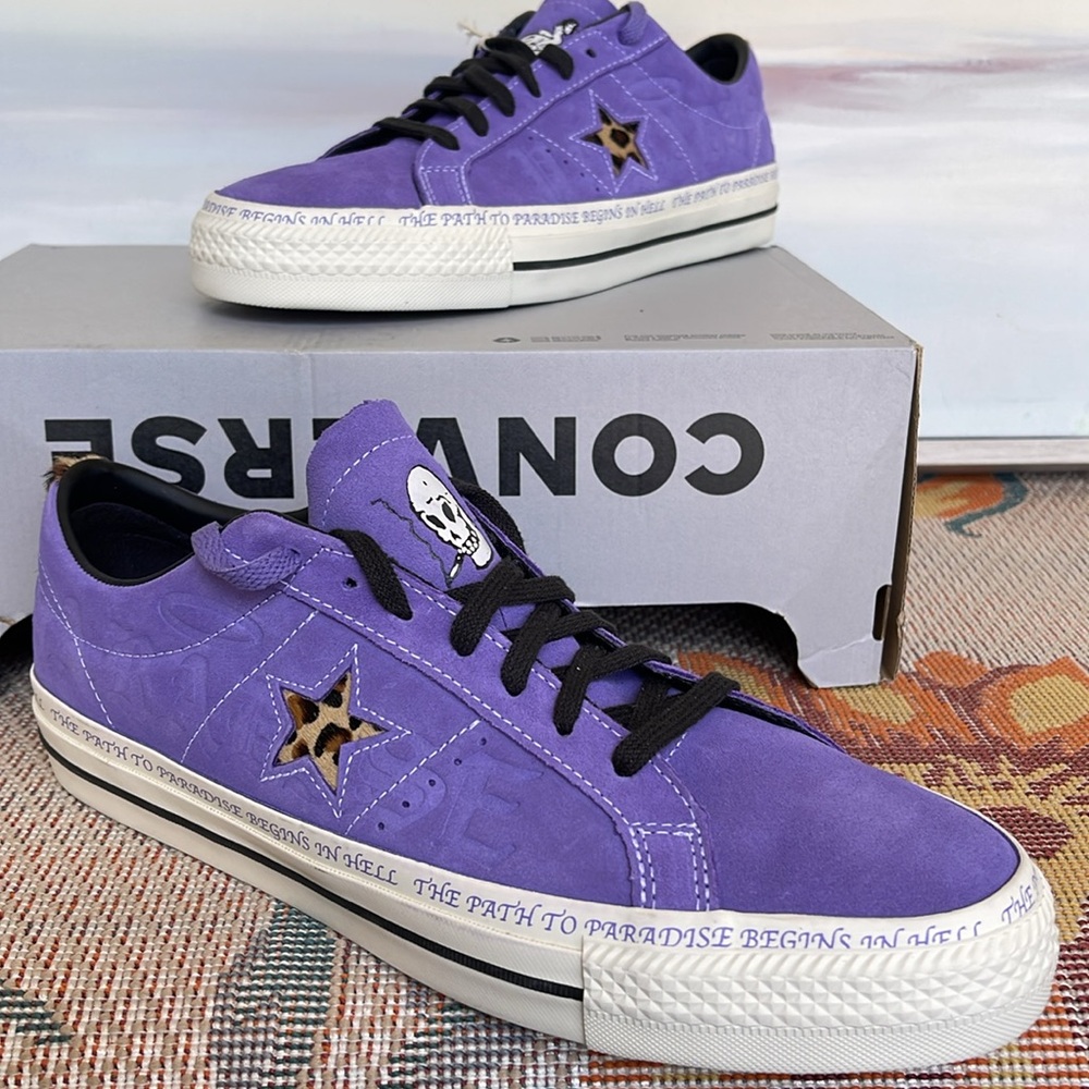 Converse Men’s CTAS A04371C
ONE STAR PRO OX
WILD LILAC/BLACK/EGRET Sneakers - Picture 13 of 16